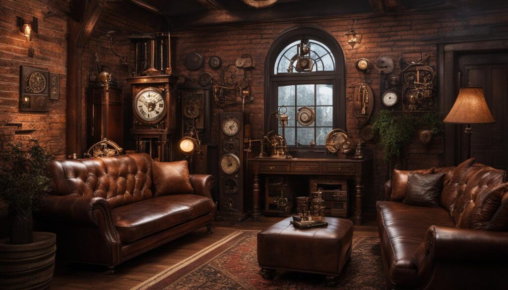 Steampunk living room