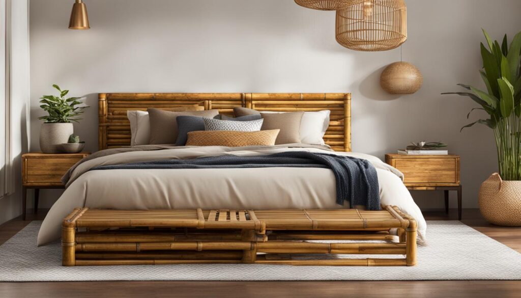 Sustainable bamboo bed frame