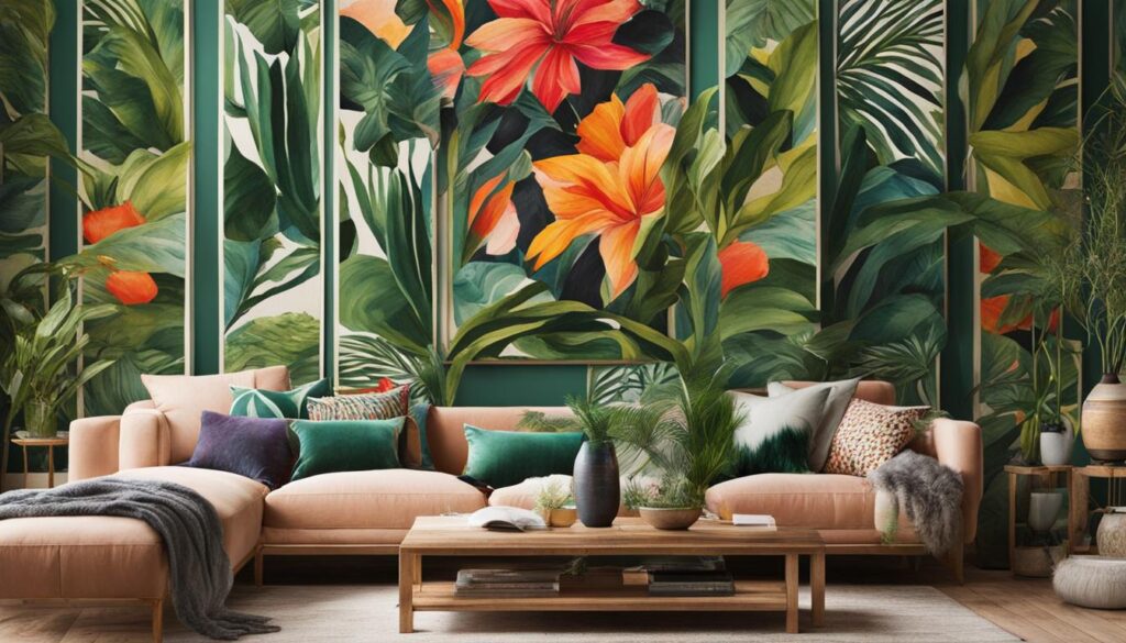 botanical illustrations vibrant home decor eclectic art prints