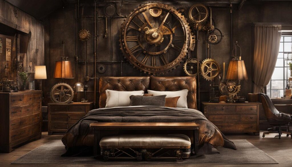 industrial chic vintage-inspired room