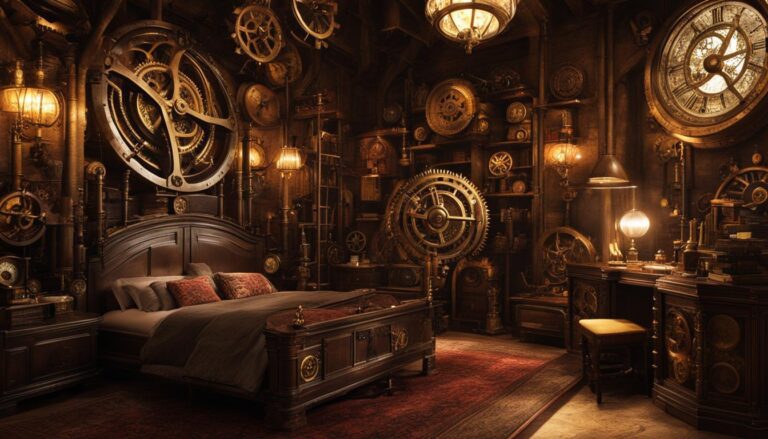 Steampunk Bedroom: Dream in a World of Gears and Cogs