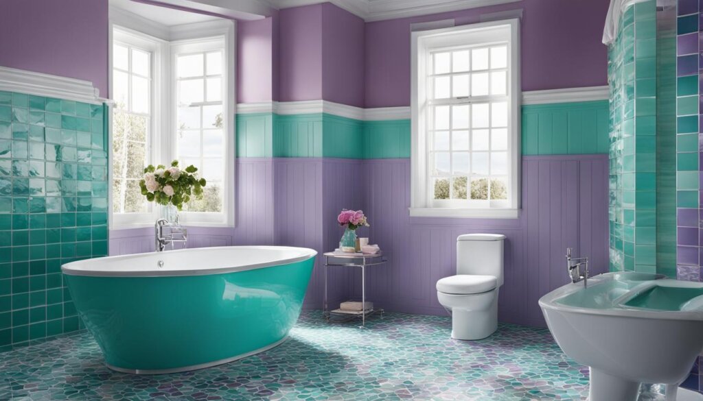 90s Bathroom color palette