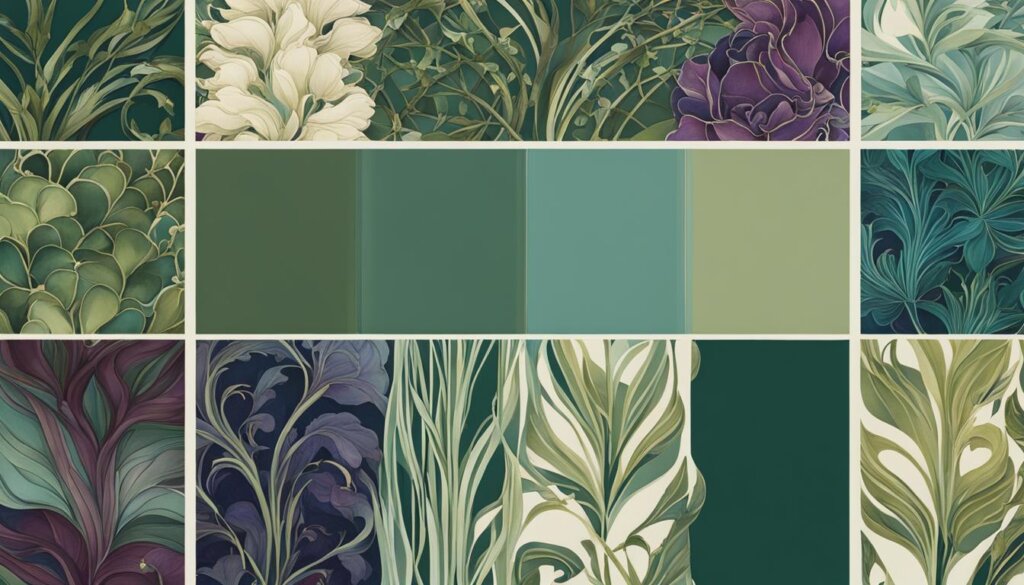 Art Nouveau color palette