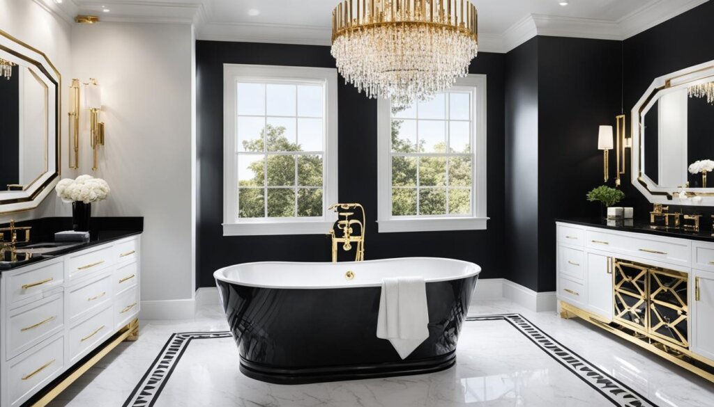 Elevate Your Space with Hollywood Regency Bathroom