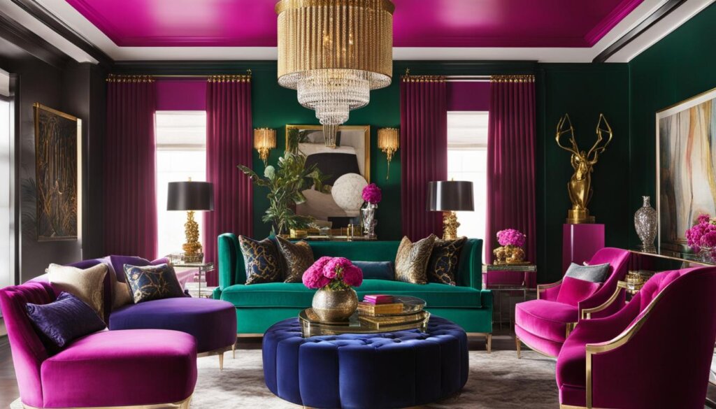 Hollywood Regency Glam living room