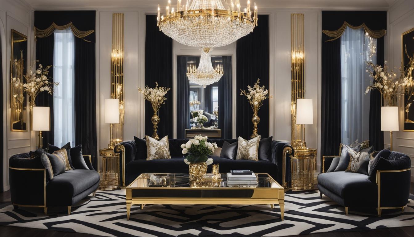 Elevate Your Space: Hollywood Regency Living Room