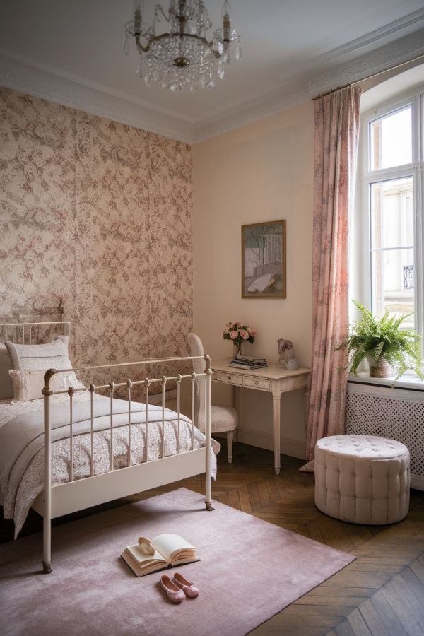 Bedroom ideas for teenage girls: modern, chic decor with pastel accents.