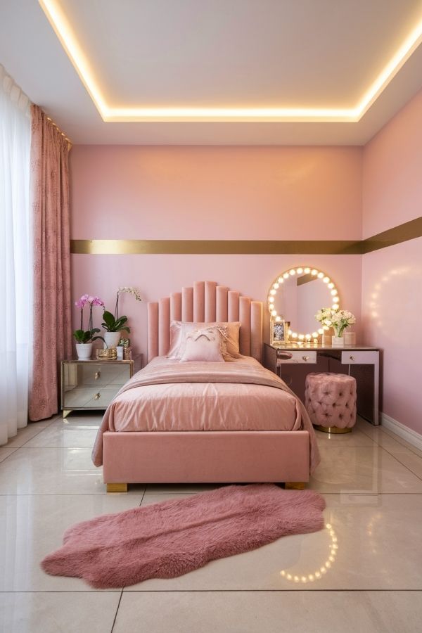 bedroom ideas for teenage girls: vibrant colors, cozy bedding, creative storage solutions.