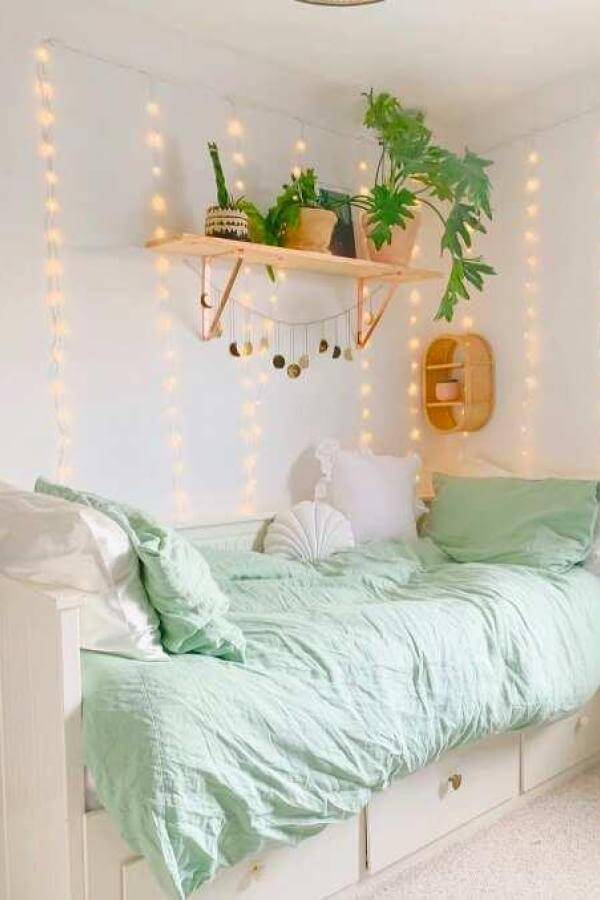 Warm ambiance string lights from happybohemianhome, perfect for a cozy bohemian-inspired teenage girl's bedroom setting.