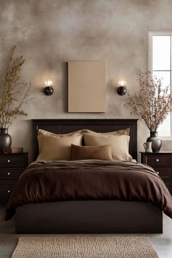 A luxurious mix of dark and light brown textures.