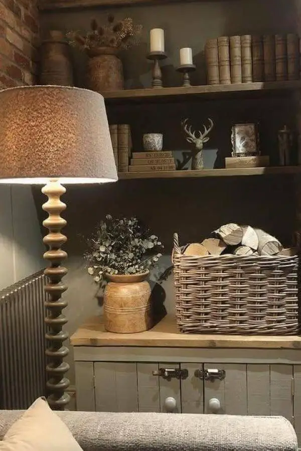 Natural woven wicker baskets from @thebasketcompany. Add rustic warmth and charm to cottagecore living room ideas.