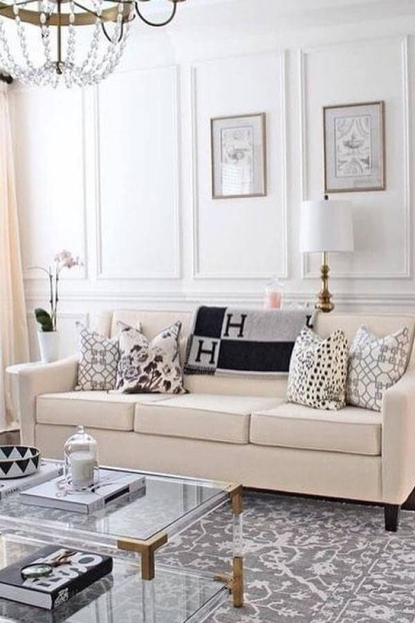 Chic white palette enhances elegant living room ideas, transcending trends timelessly.