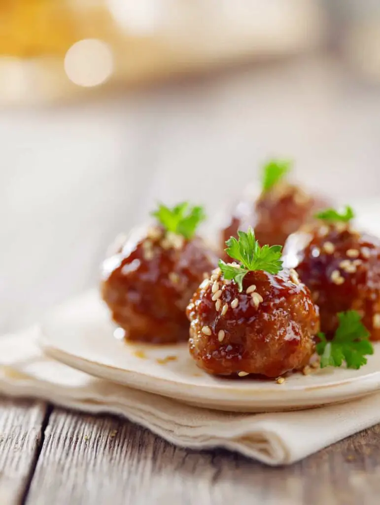 honey garlic cocktail meatballs