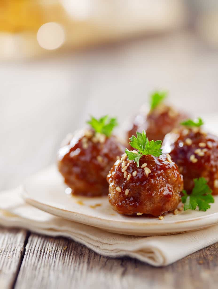 Honey Garlic Cocktail Meatballs