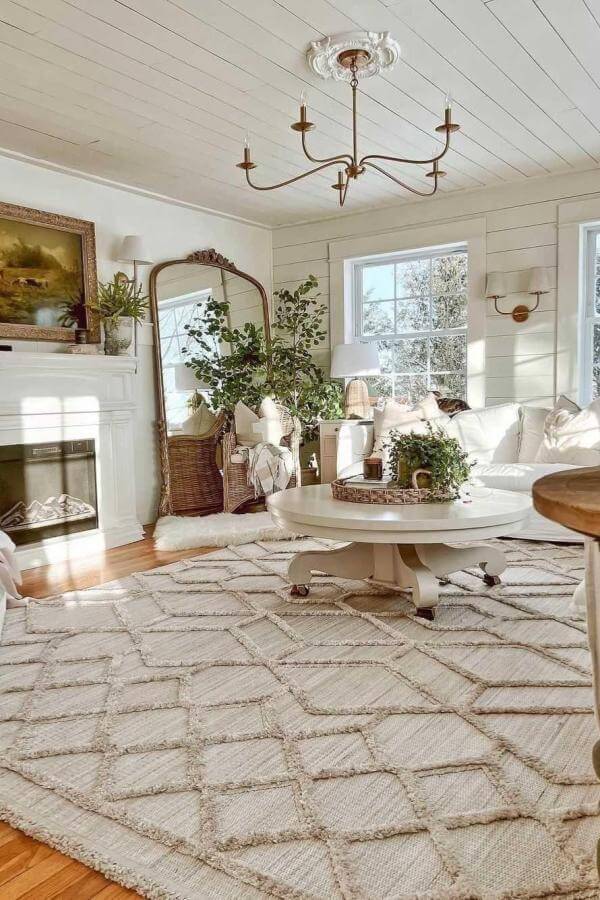 Textured elegance enhances cozy charm featuring stylish living room rug ideas.