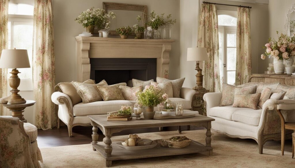 modern French country living room