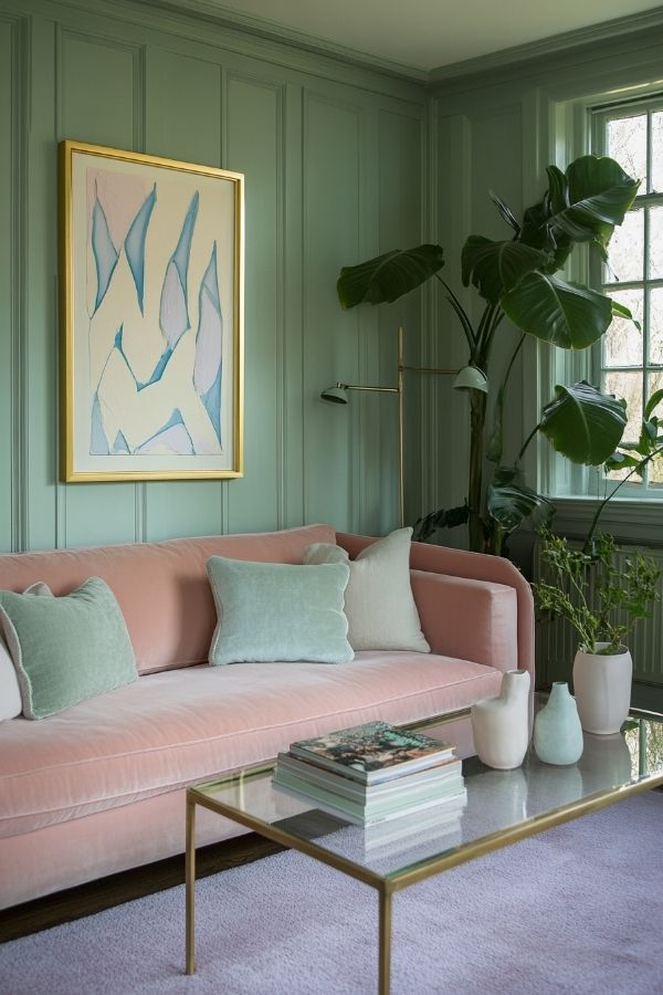 Pastel living room ideas: Soft hues create calming, inviting, warm spaces.