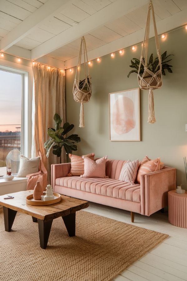 Pastel living room ideas: Soft hues create a calming, stylish atmosphere.