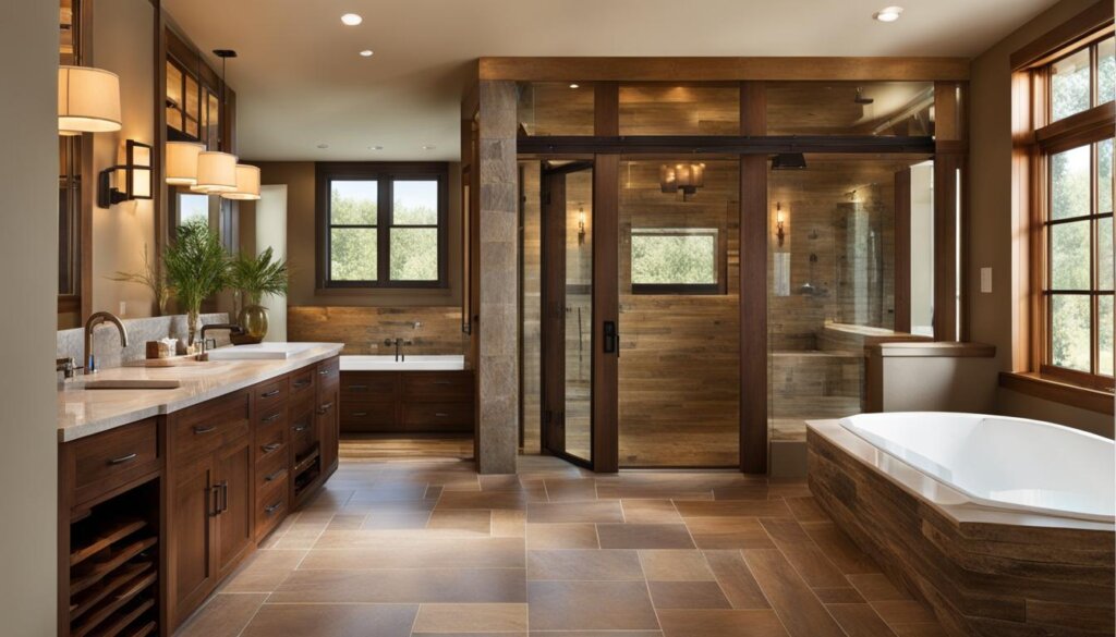 prairie style master bathroom