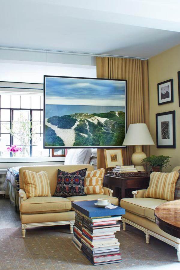 Elegant room divider ideas blend seaside serenity through artistic design.